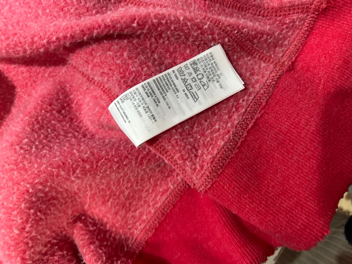 아베크롬비 피그먼트 핑크 기모후드 M 상품이미지7
