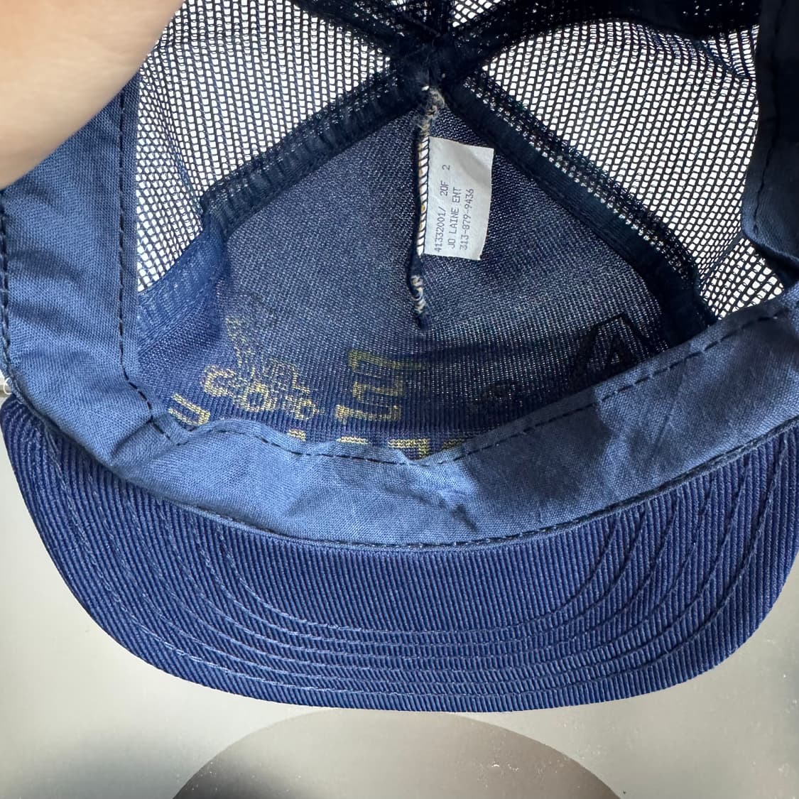 USA 빈티지 모자 볼캡 vintage cap 트러커 메쉬 네이비 상품이미지3