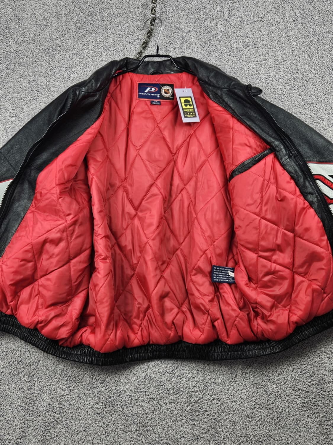 프로플레이어 NHL 뉴저지 데블스 레더 봄버 자켓 ( L )/ 10187 상품이미지9