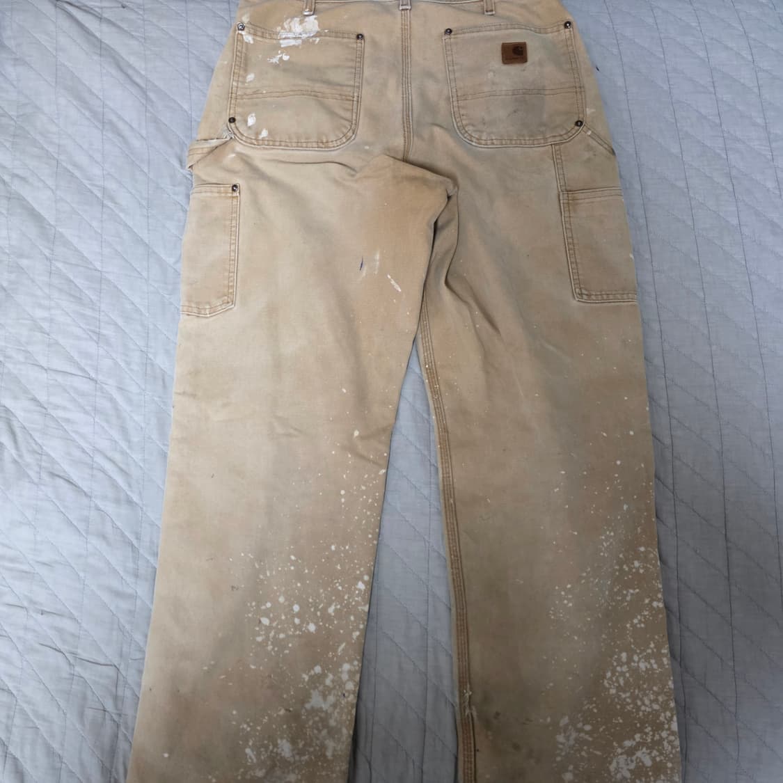 [34X31] 빈티지 칼하트 더블니 B136 BRN 워크팬츠 트래쉬드 상품이미지4