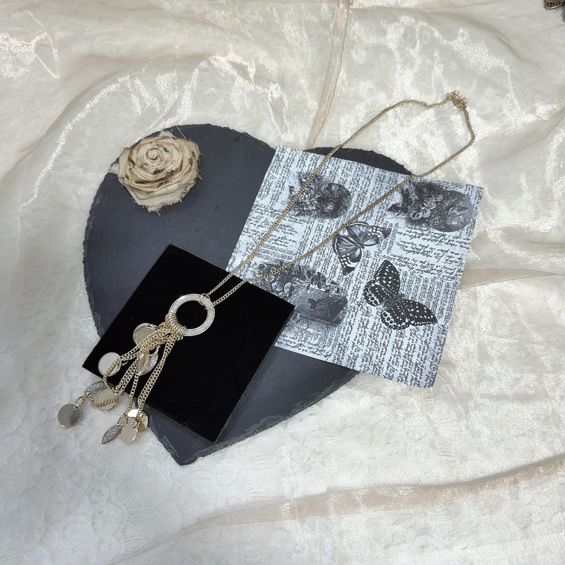 빈티지 링 태슬 쿠바체인 목걸이 상품이미지2