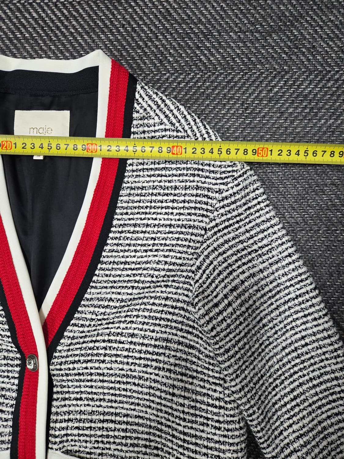 마쥬 비살라 트위드 자켓 에크루 느와르 상품이미지6