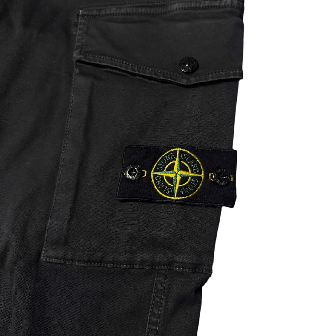 (W33) 스톤아일랜드 와펜 카고팬츠 블랙 상품이미지2