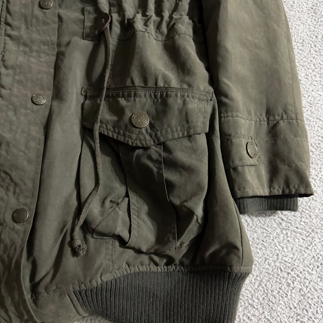 Grunge mood khaki fur jacket 상품이미지3