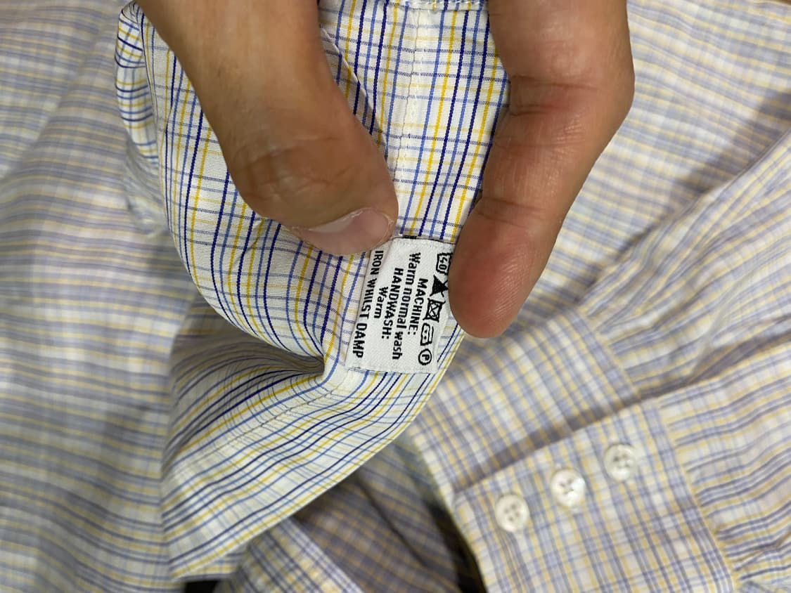 턴불 앤 아서 그래프 체크 버튼 다운 셔츠 16 1/2, 42 상품이미지9