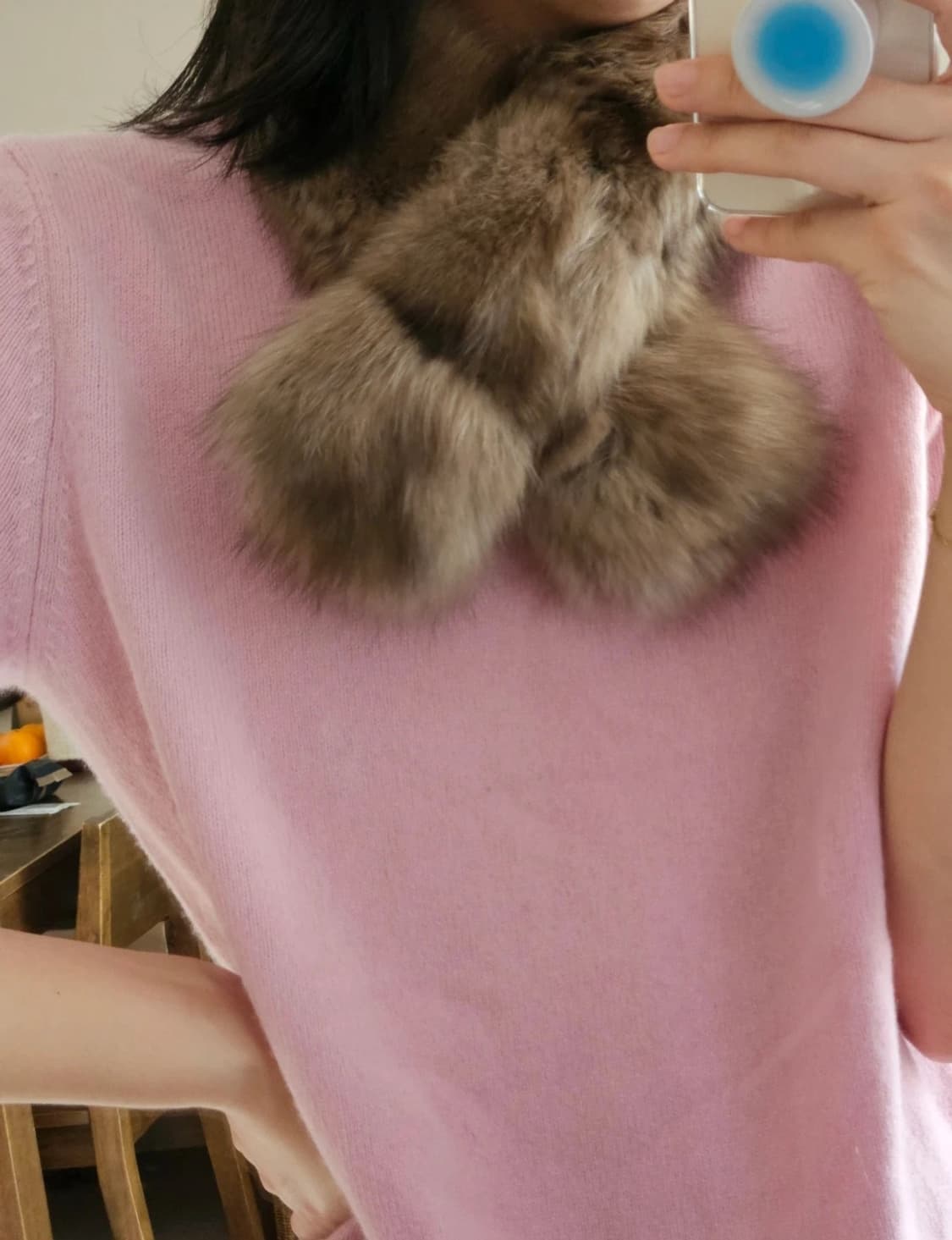 세이블 캐시미어 미니 머플러 상품이미지3