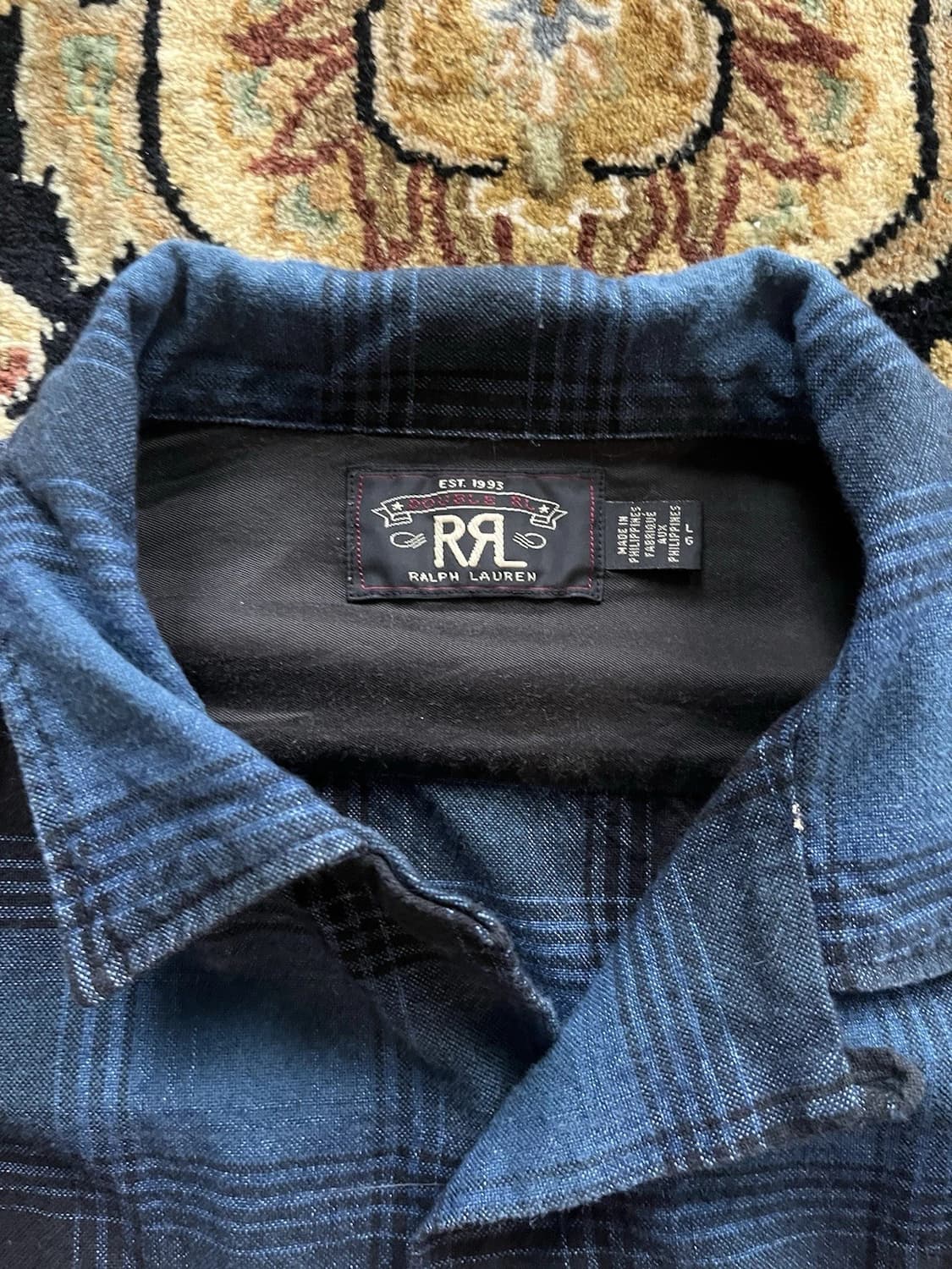 10s RRL 더블알엘 오픈 카라 체크 셔츠 상품이미지3