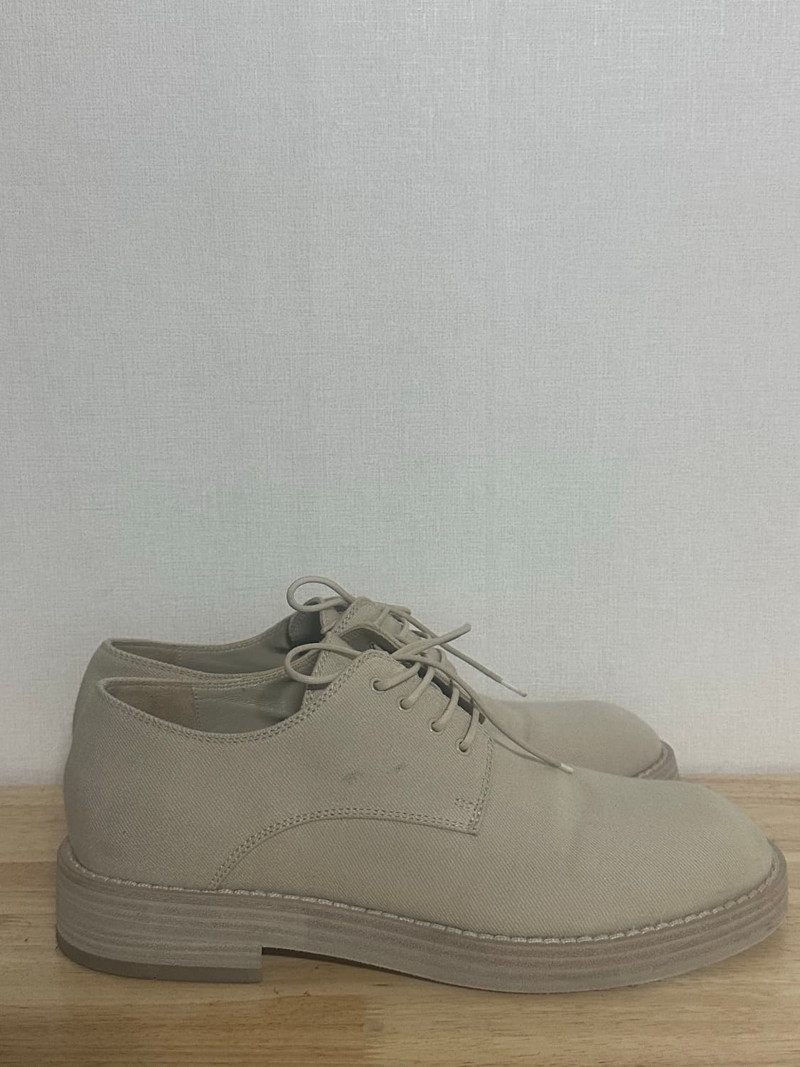 Beige Olivier Lace Up Loafers (43) 상품이미지2