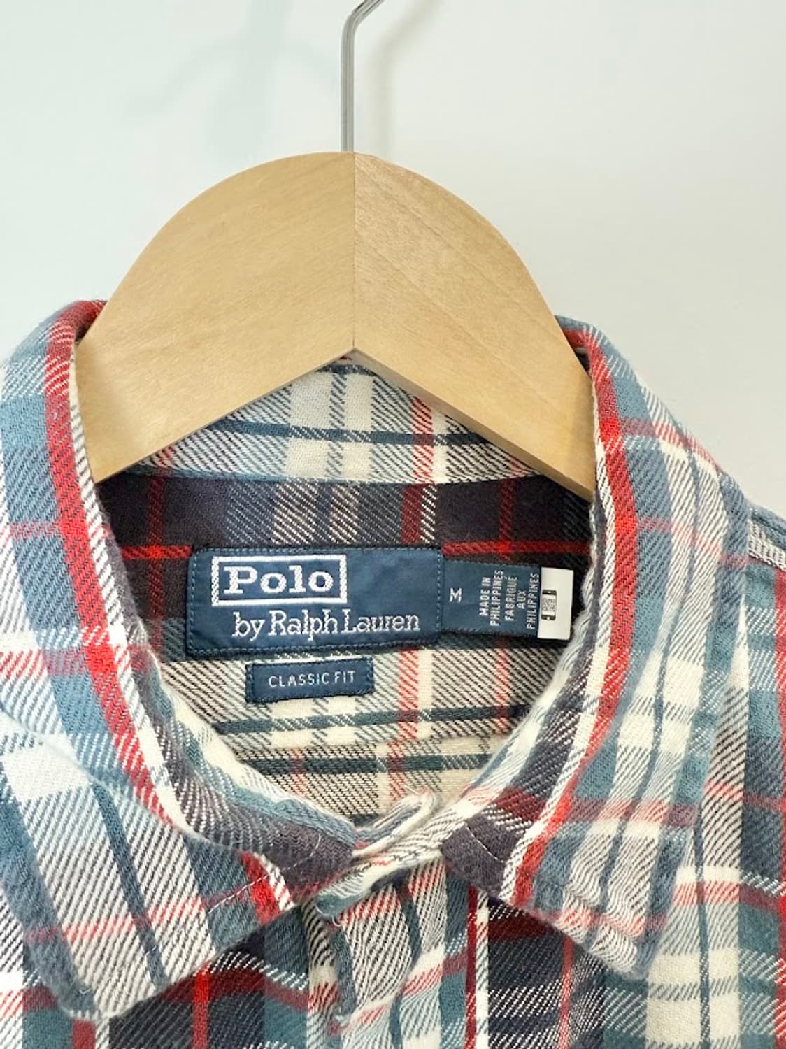 폴로 클래식핏 플래드 트윌 워크 셔츠 (QR) 상품이미지3