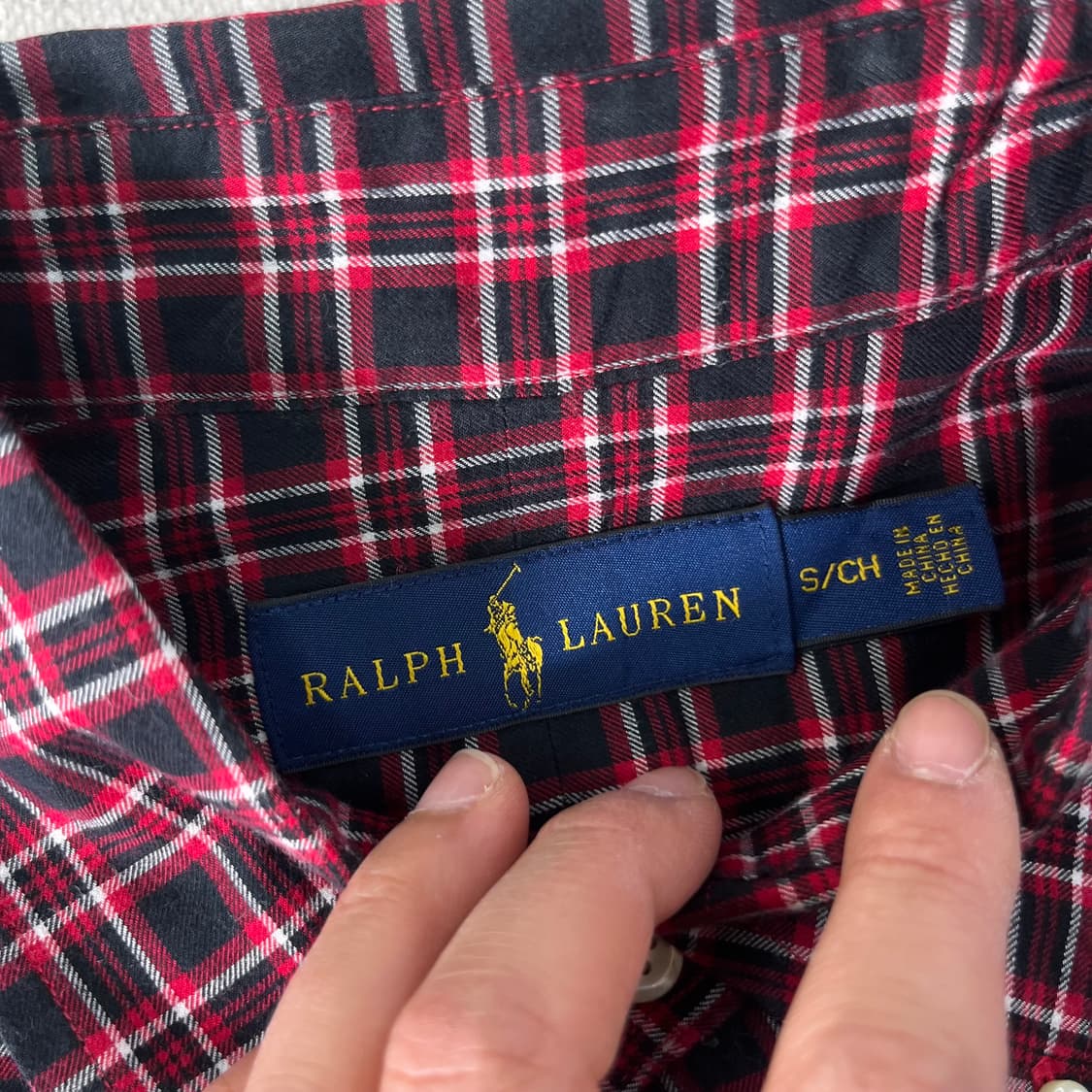 100 폴로랄프로렌 빈티지 체크 코튼 셔츠 상품이미지4