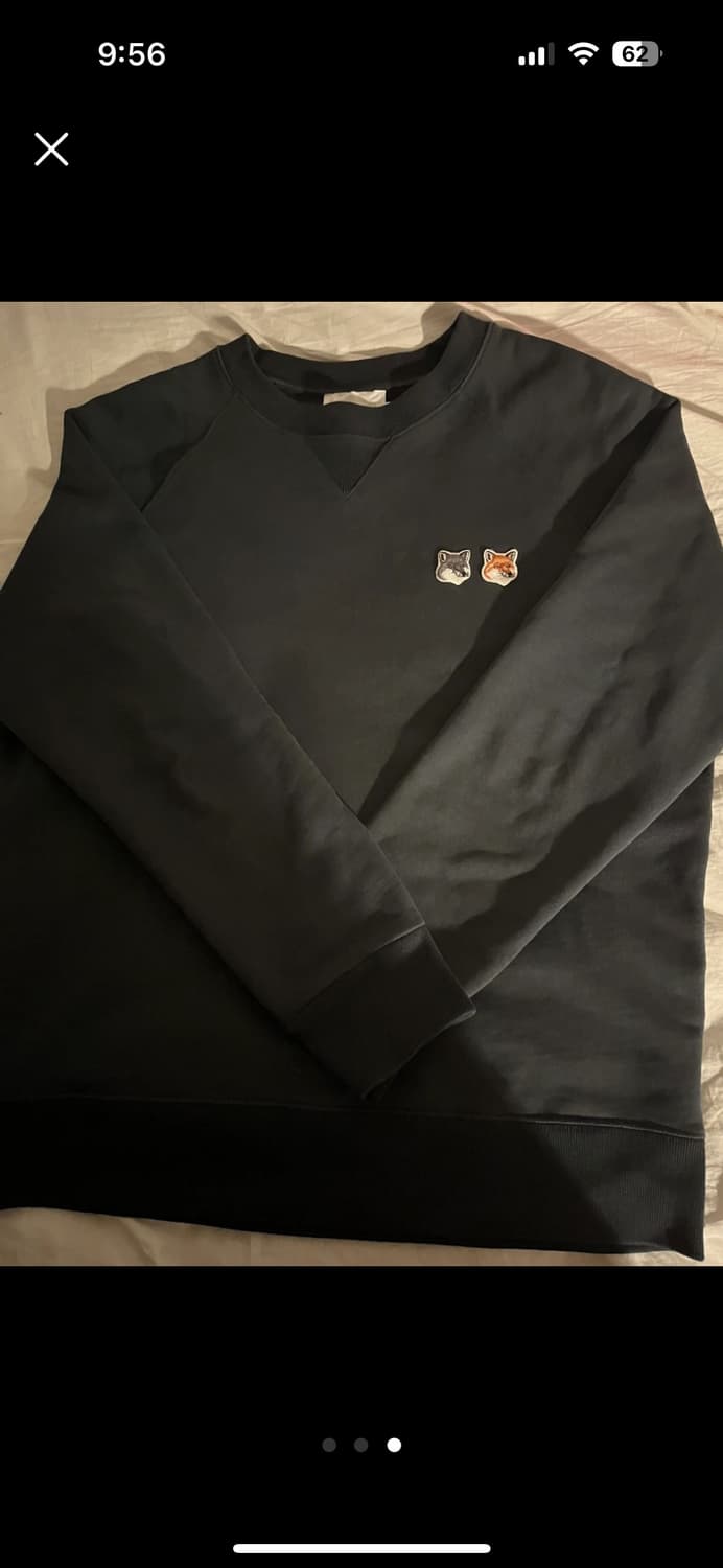 메종키츠네 더블 폭스 맨투맨 앤트러사이트 M 상품이미지3