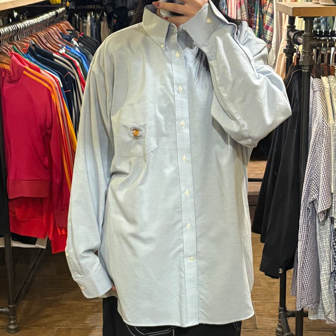 [HI] Carhartt 셔츠 라이트블루 상품이미지1