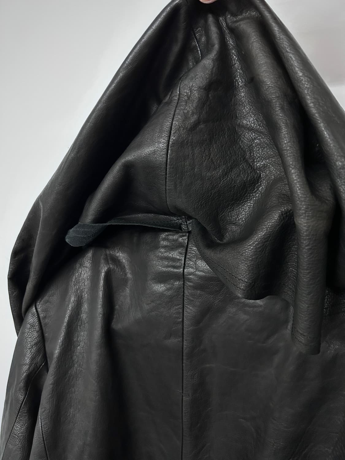야스유키 이시이 레더 드레이프 코트 상품이미지9