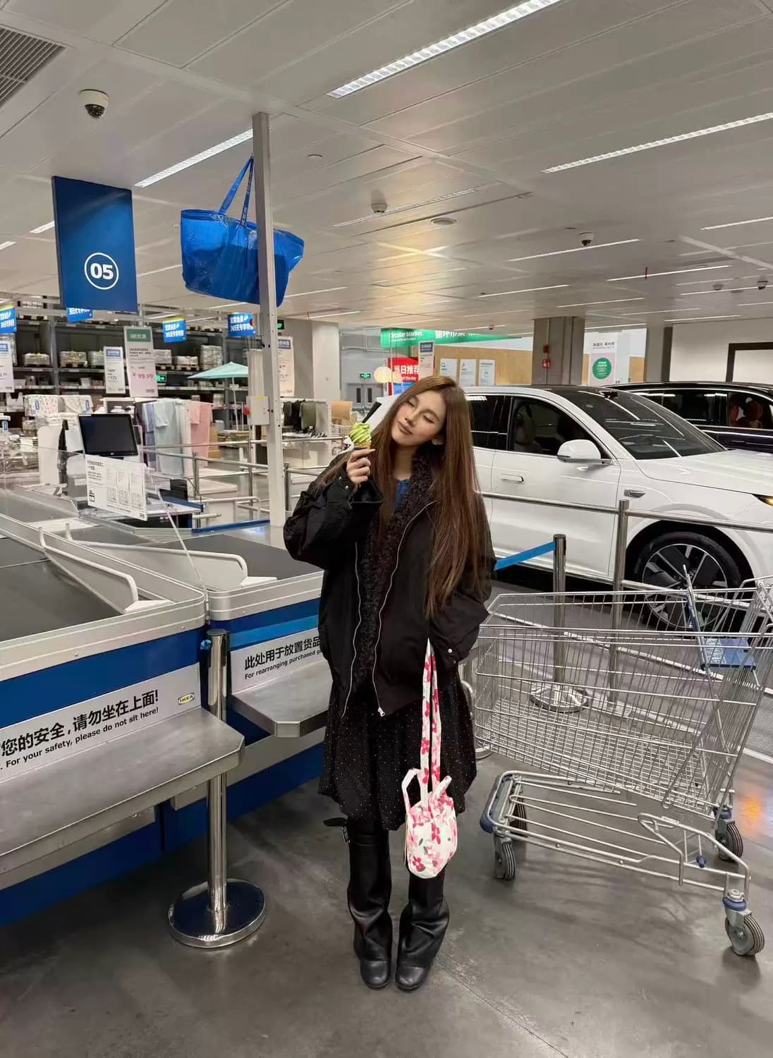 블랙 퍼 봄버 블루종 점퍼 패딩 자켓 상품이미지6