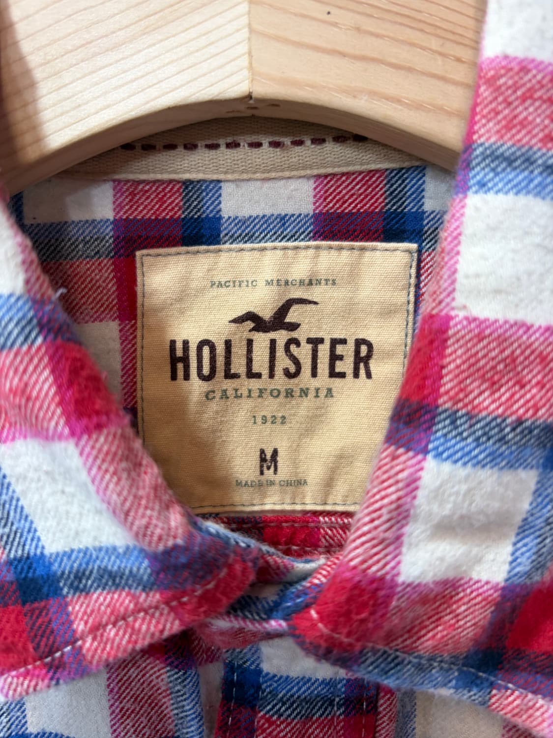 Hollister 레드 체크 플란넬 셔츠 (M) 상품이미지6