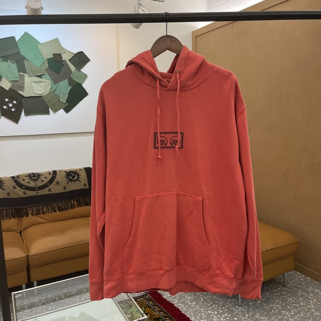 오베이 캐주얼 오버핏 약기모 후드티 105 C05823 상품이미지1