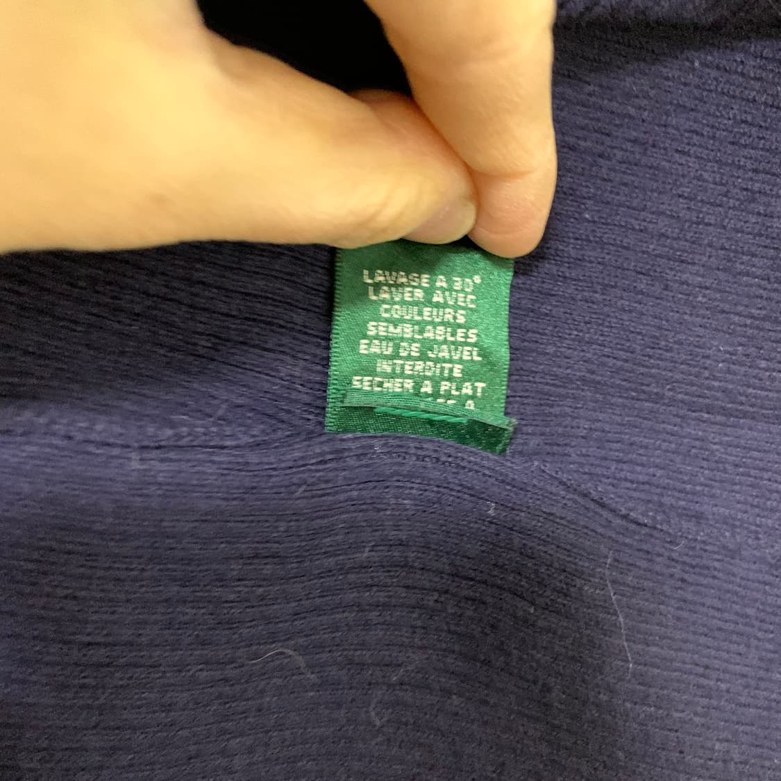 로렌랄프로렌 빈티지 네이비 7부 소매 세미 크롭 니트 폴로 여성 S 상품이미지5