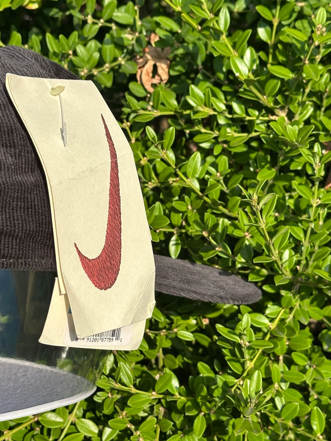 (새상품) [F] 90s NIKE 나이키 코듀로이 차콜그레이 모자 상품이미지4