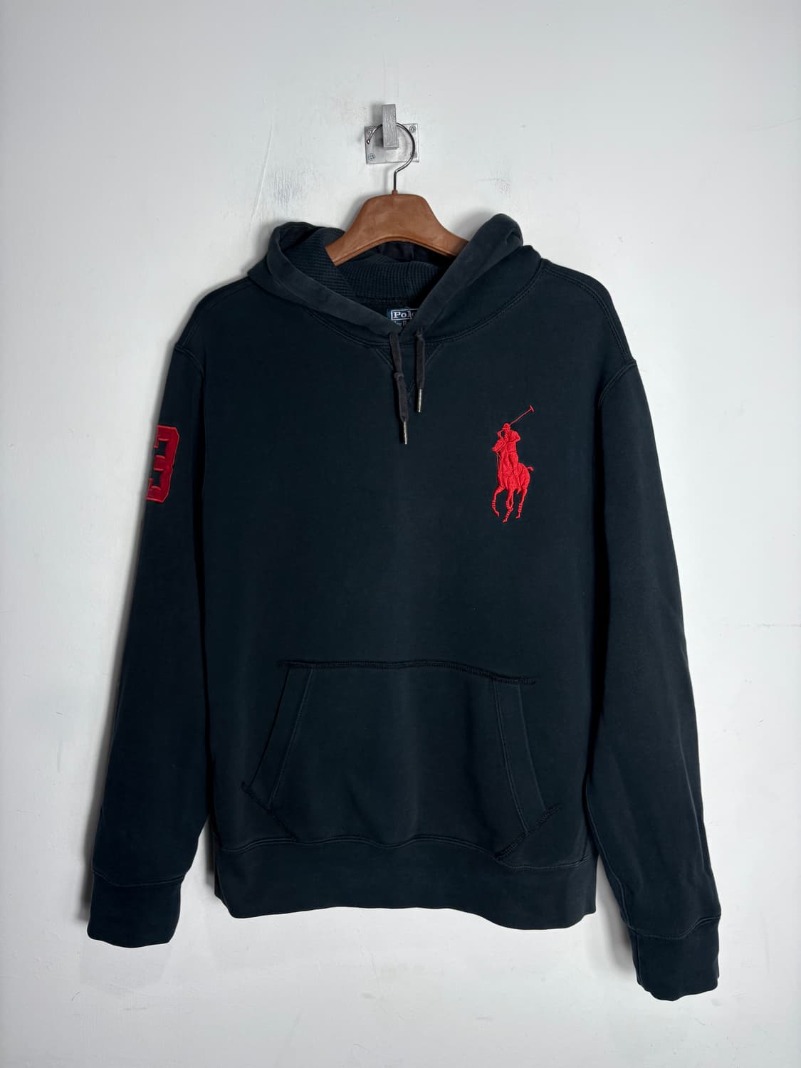 Polo 폴로 빅포니 블랙 후드 티셔츠 상품이미지1