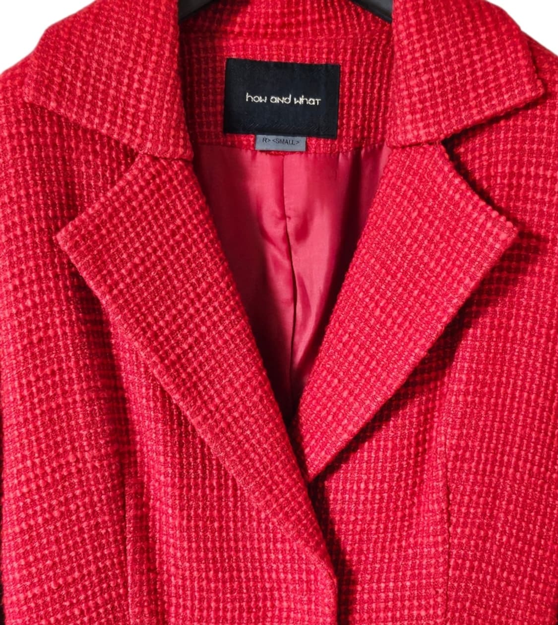 하우앤왓 원피스형 코트 55 │ 레드 포인트코트 │ 봄간절기용 상품이미지2