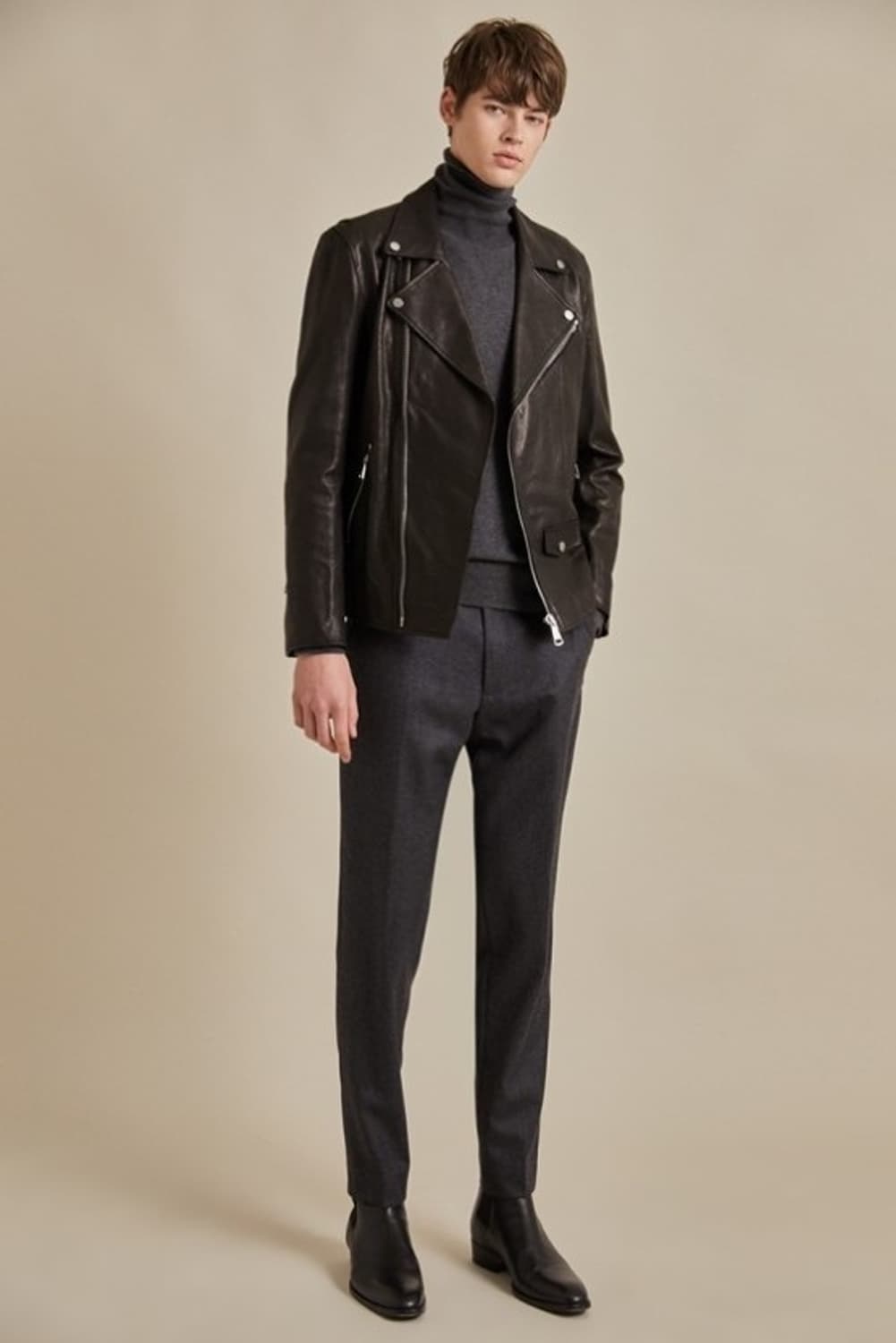 산드로 옴므 양가죽 라이더 새제품 상품이미지4