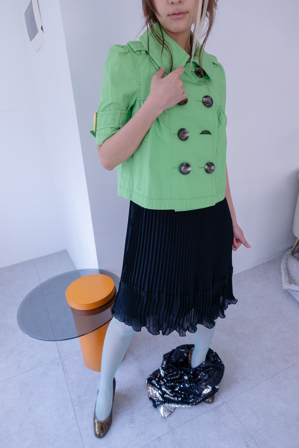 Flower accordian pleats dress 상품이미지2