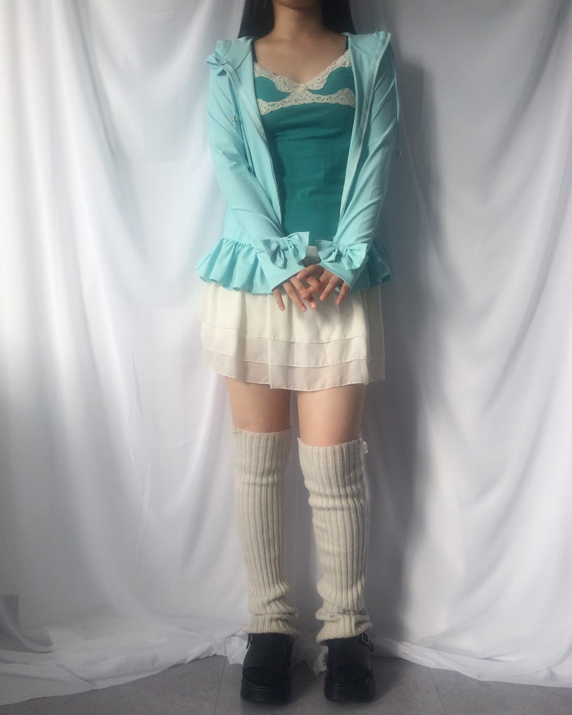 Frill hood zip up 상품이미지8