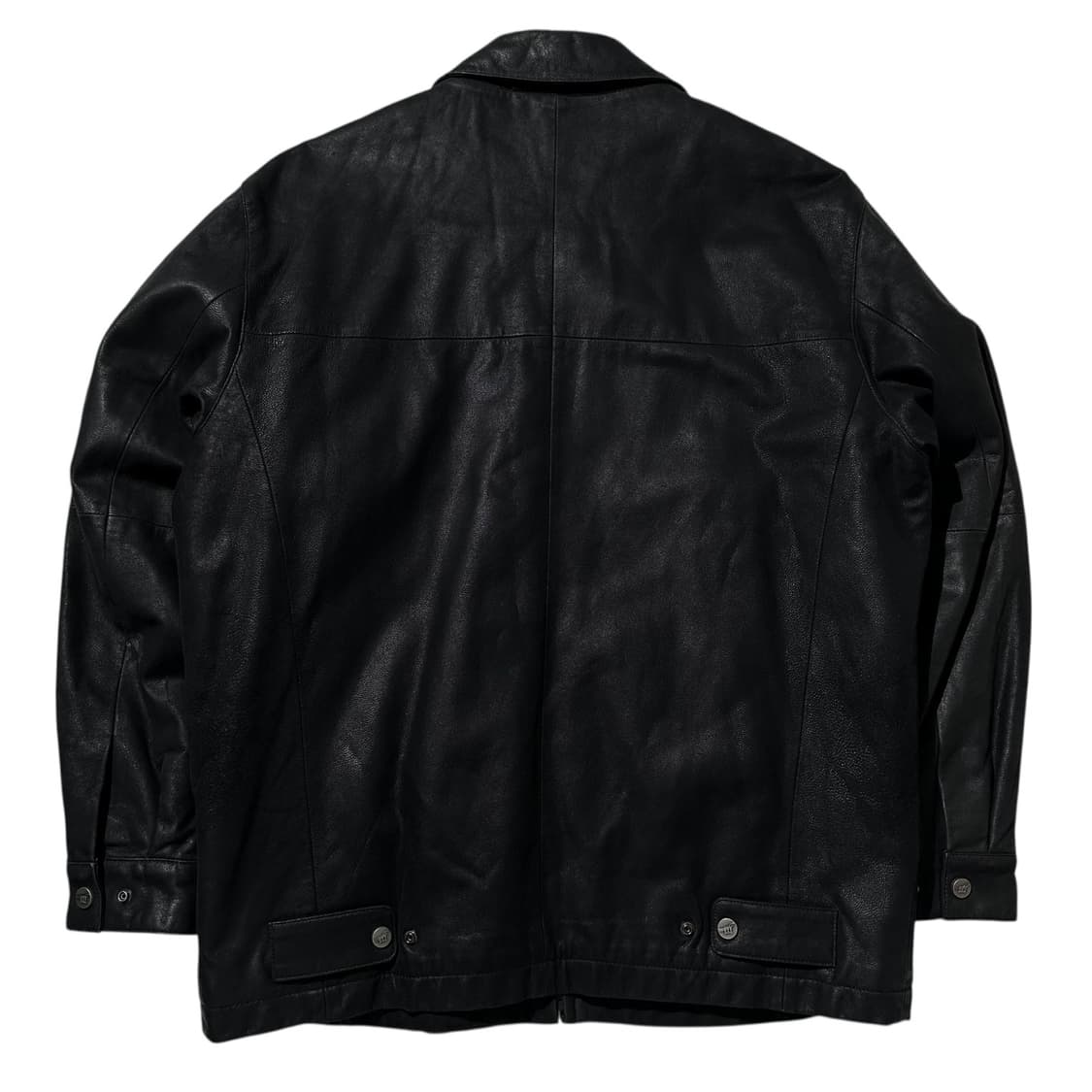 헨리코튼 고트스킨 레더 싱글 자켓 블랙 상품이미지2