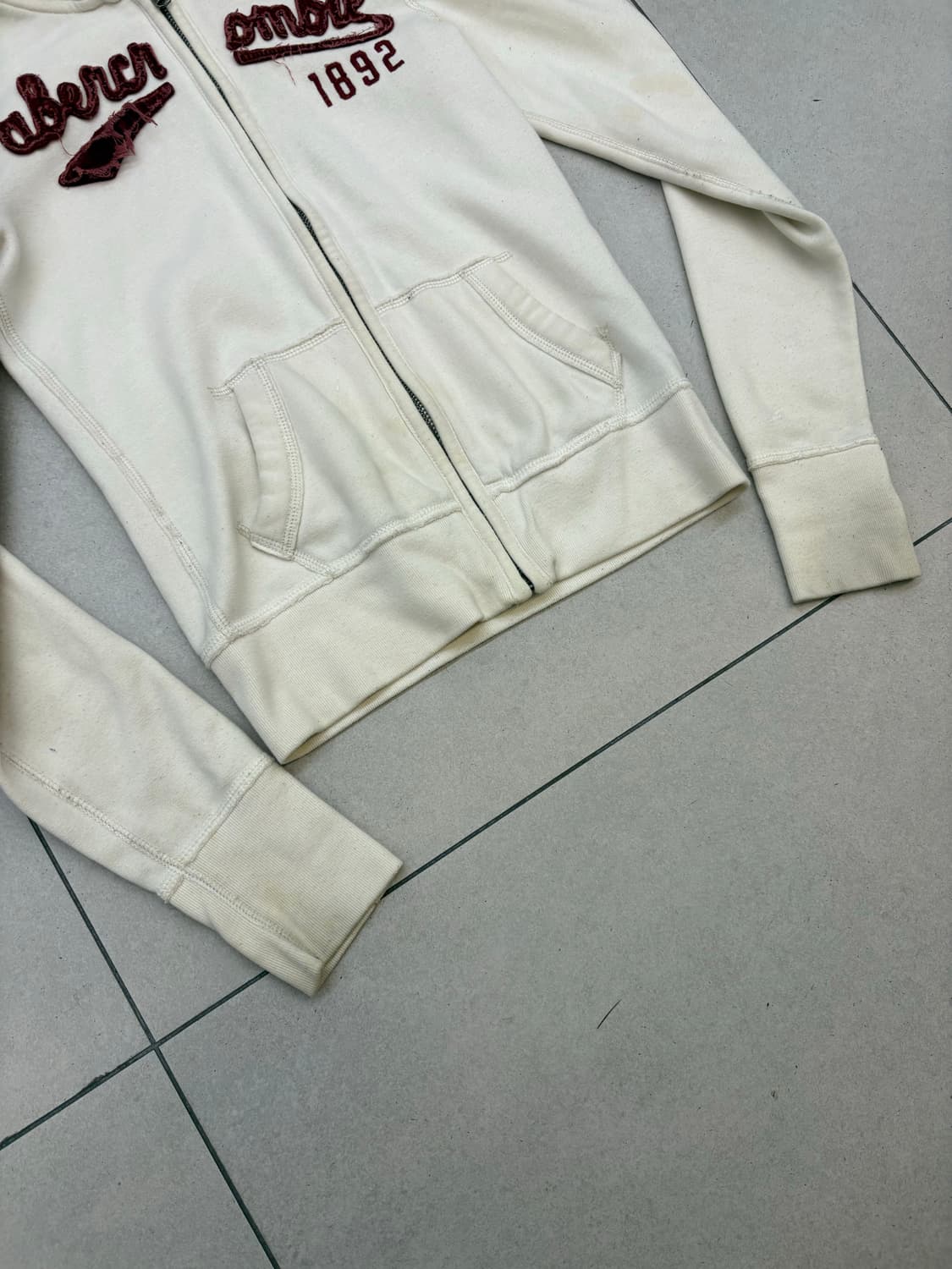 아베크롬비 크림 후드집업 상품이미지4