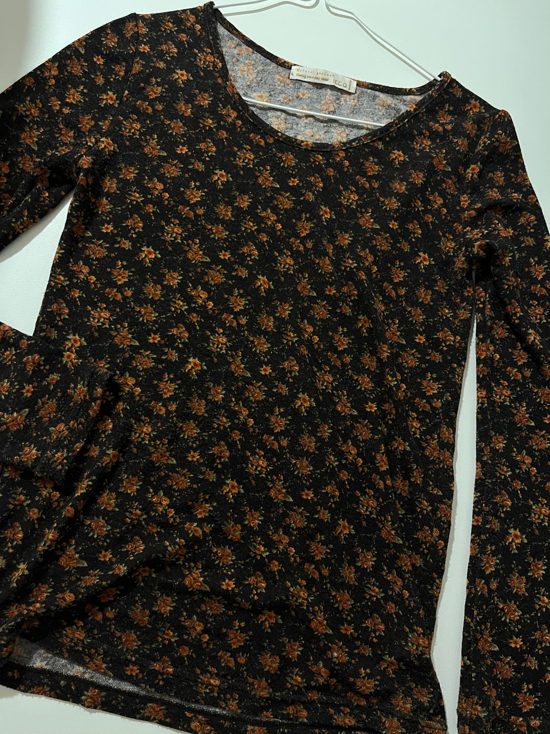 빈티지 플라워 이너 긴팔티 하구미 모리걸룩 상품이미지2