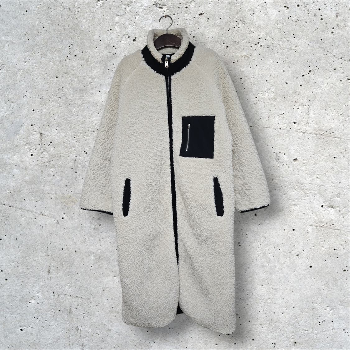 뽀글이 포켓 롱 플리스 집업자켓 (FREE) 상품이미지1