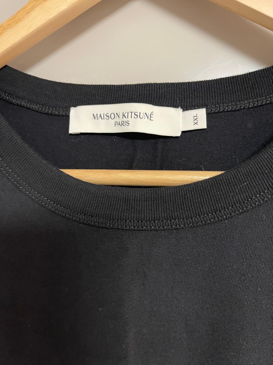 메종키츠네 블랙 반팔 티셔츠 XXL 상품이미지3