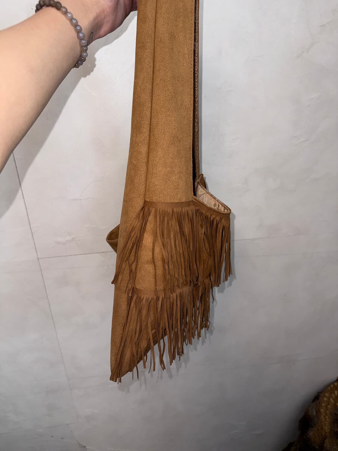 Brown western fringe shoulder bag 상품이미지3