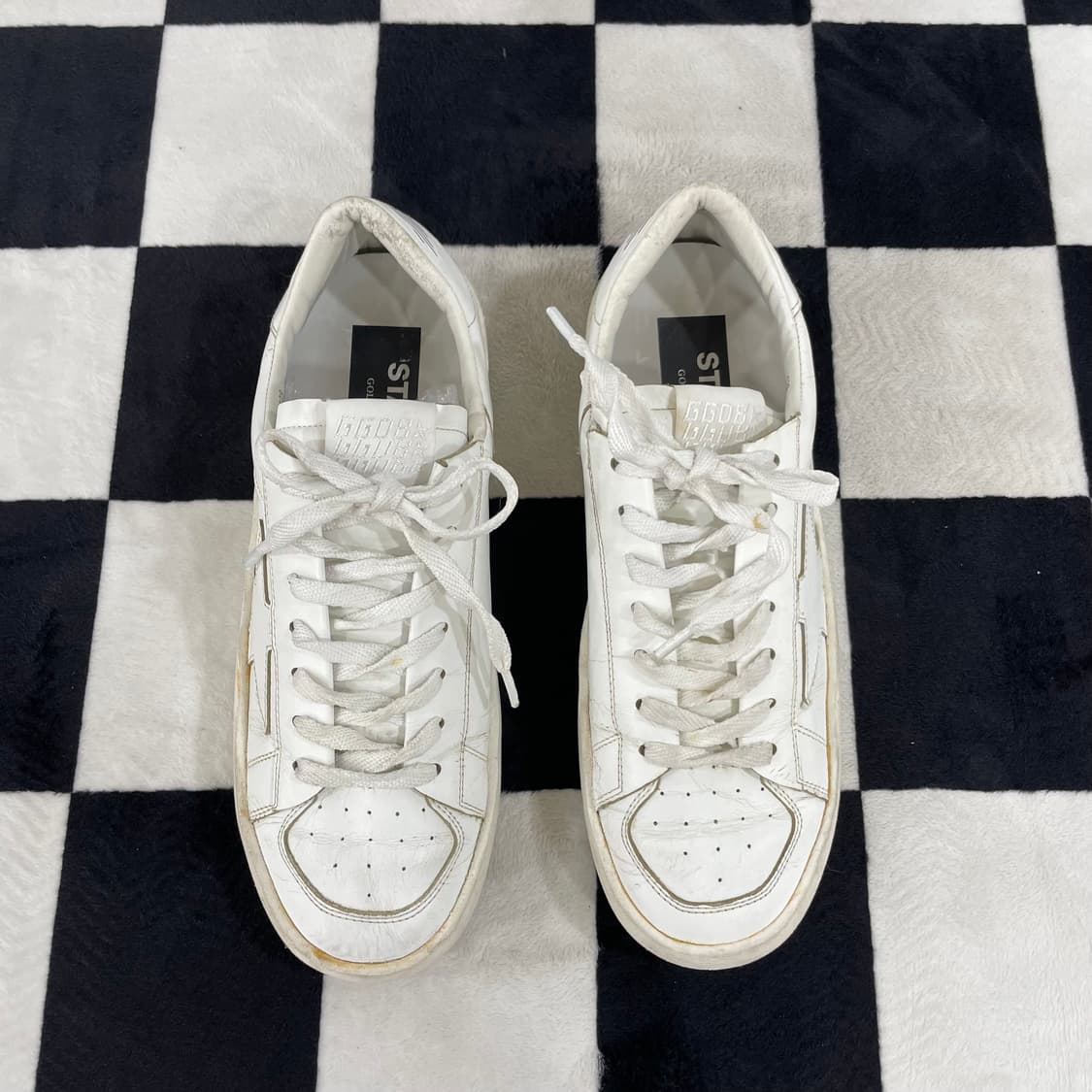 정품) 골든구스 스타단 화이트 레더 스니커즈 (39) 상품이미지2