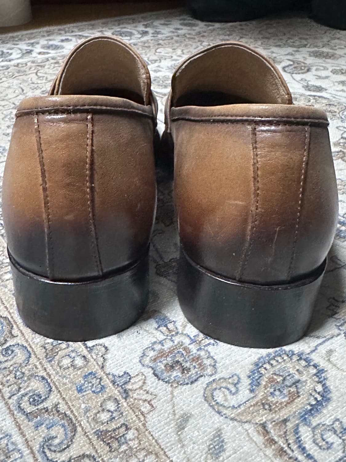 소가죽 5.5cm키높이 로퍼 250/1브라운 굿이어웰트, 소가죽 밑창 상품이미지4