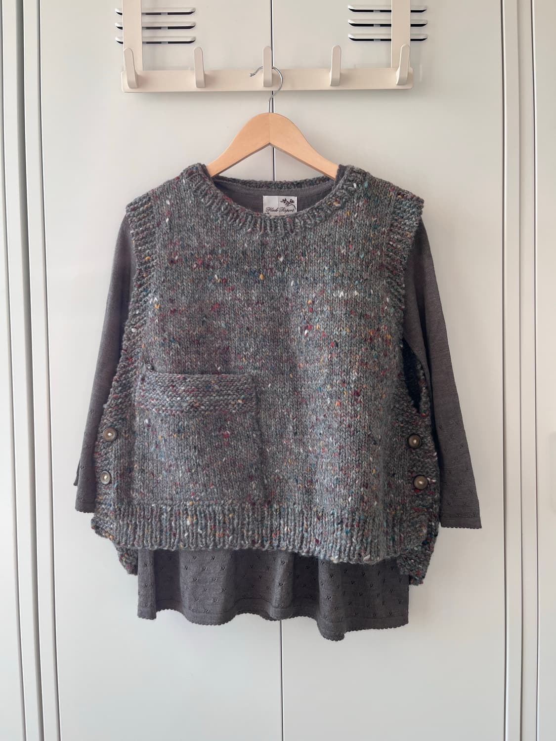 빈티지 핸드메이드 헤비 울니트 조끼  상품이미지1