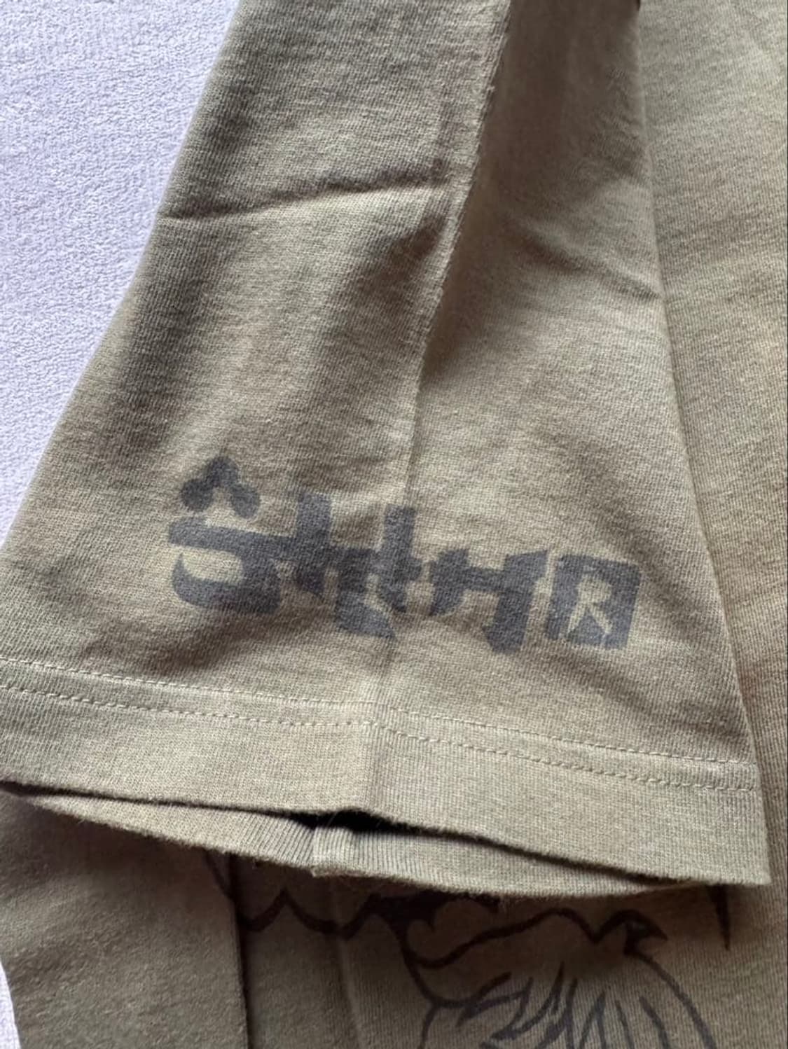 언더커버 스텔스 stlTH X GISM 체게바라 스컬 티셔츠 올리브 상품이미지6