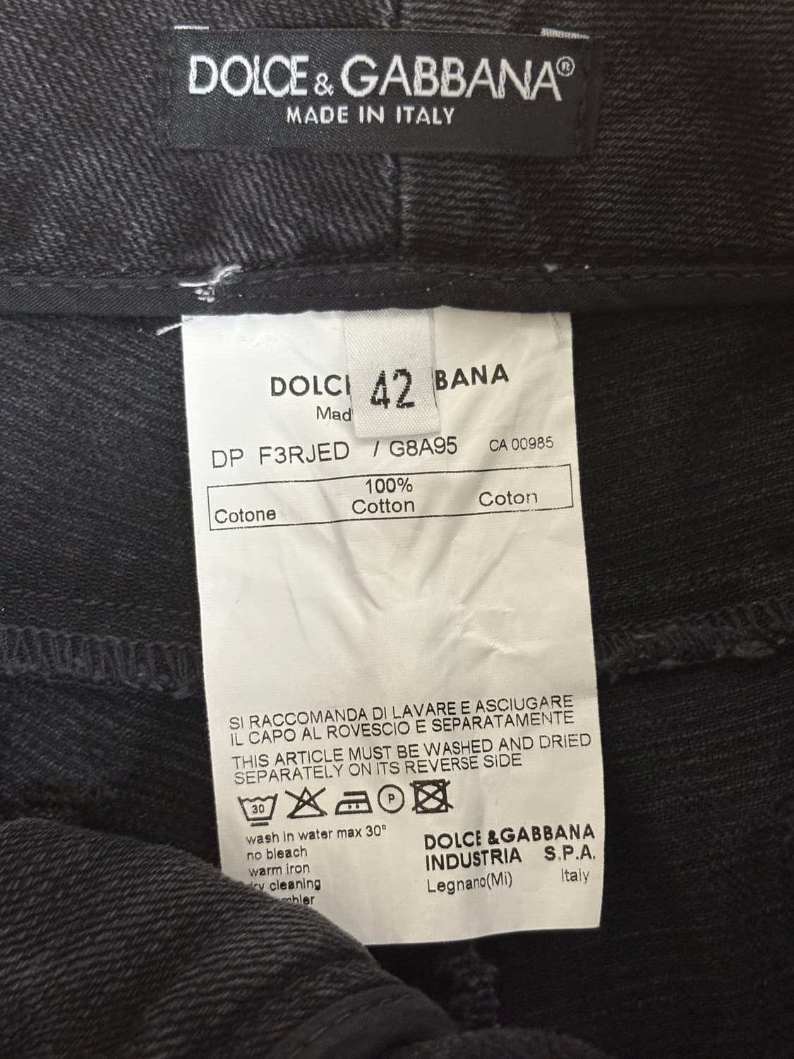 Dolce & Gabbana silm black denim pants 상품이미지5