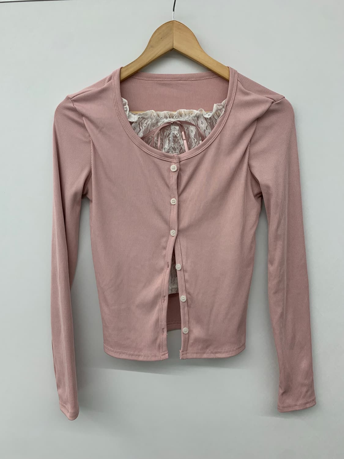 레이스 레이어드 리본 가디건 상품이미지6