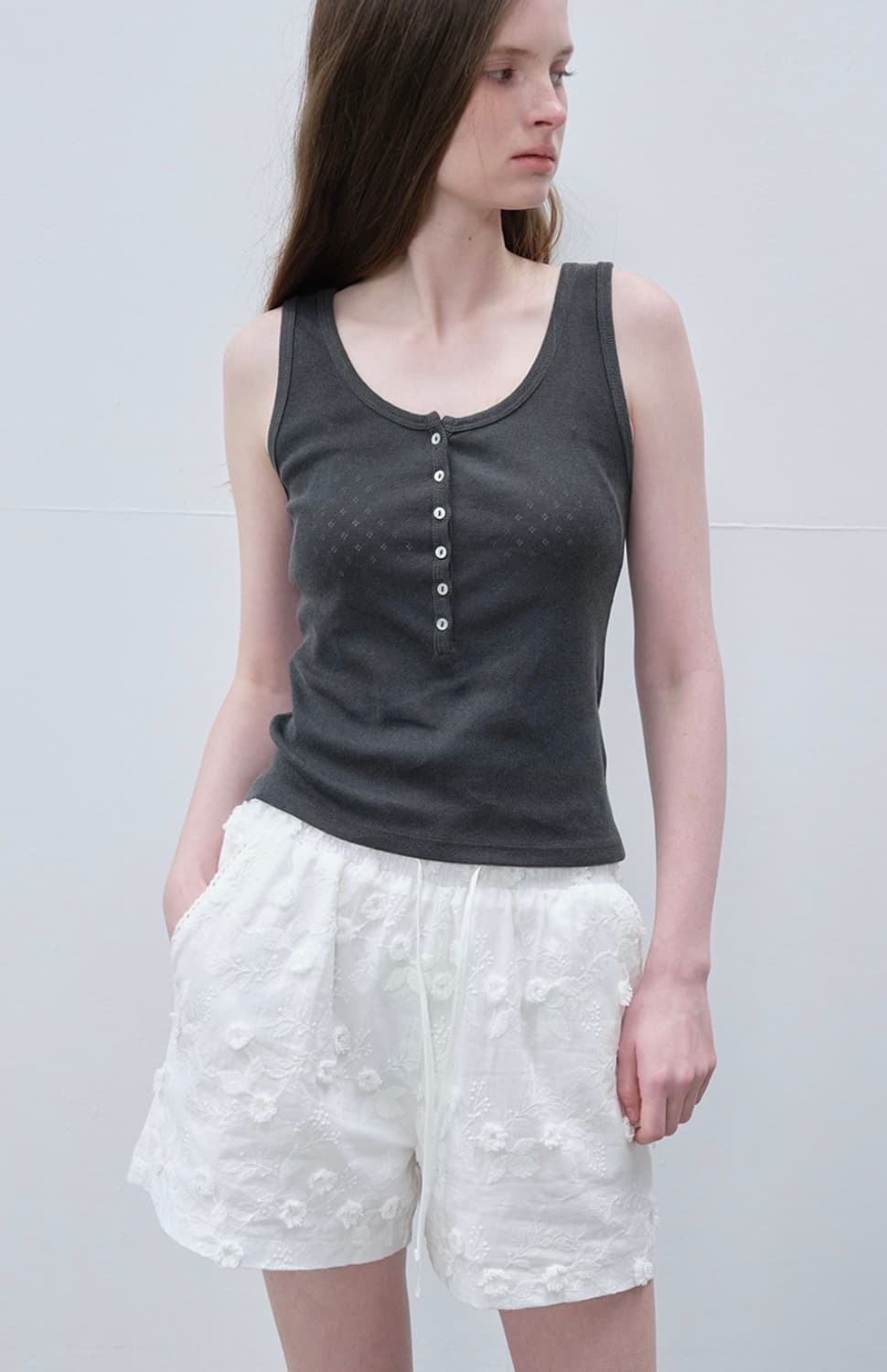 (새상품) 프리버07 플라워 밴딩숏팬츠(정가 99,000원) 상품이미지2