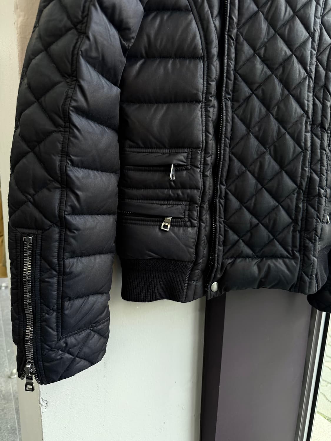 48/ 발망 나일론 퀄팅패딩 바이커 자켓 상품이미지5