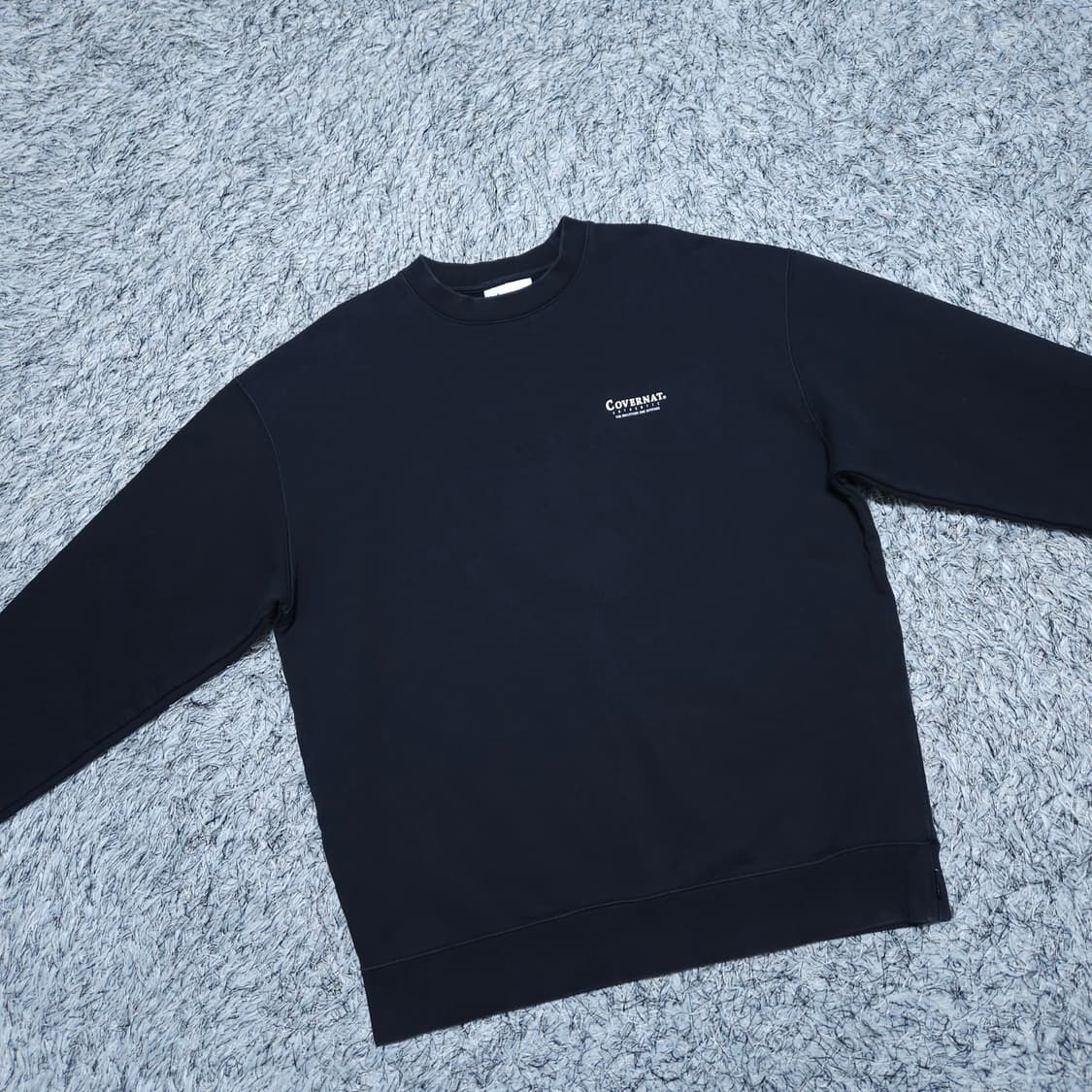 커버낫) L 남자 검정 맨투맨티셔츠 / 왕눈이샵 상품이미지2