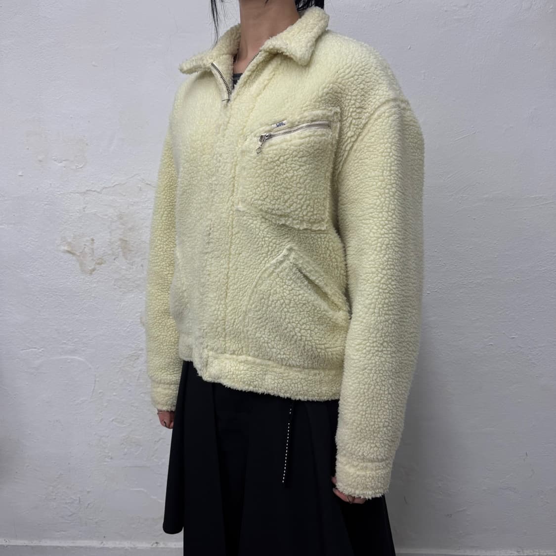 Lee x 빔즈(BEAMS) 아이보리컬러 쉐르파 91B 워크 자켓 상품이미지1