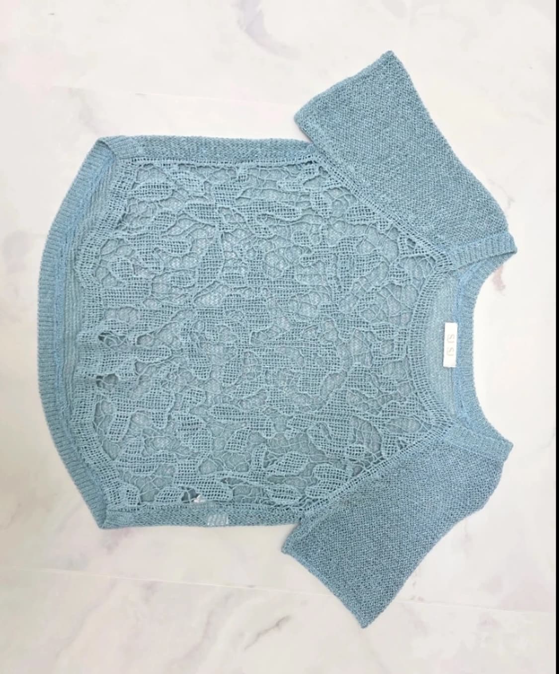 한섬 SJ SJ 레이스 니트 티셔츠 반팔 ~66 상품이미지3