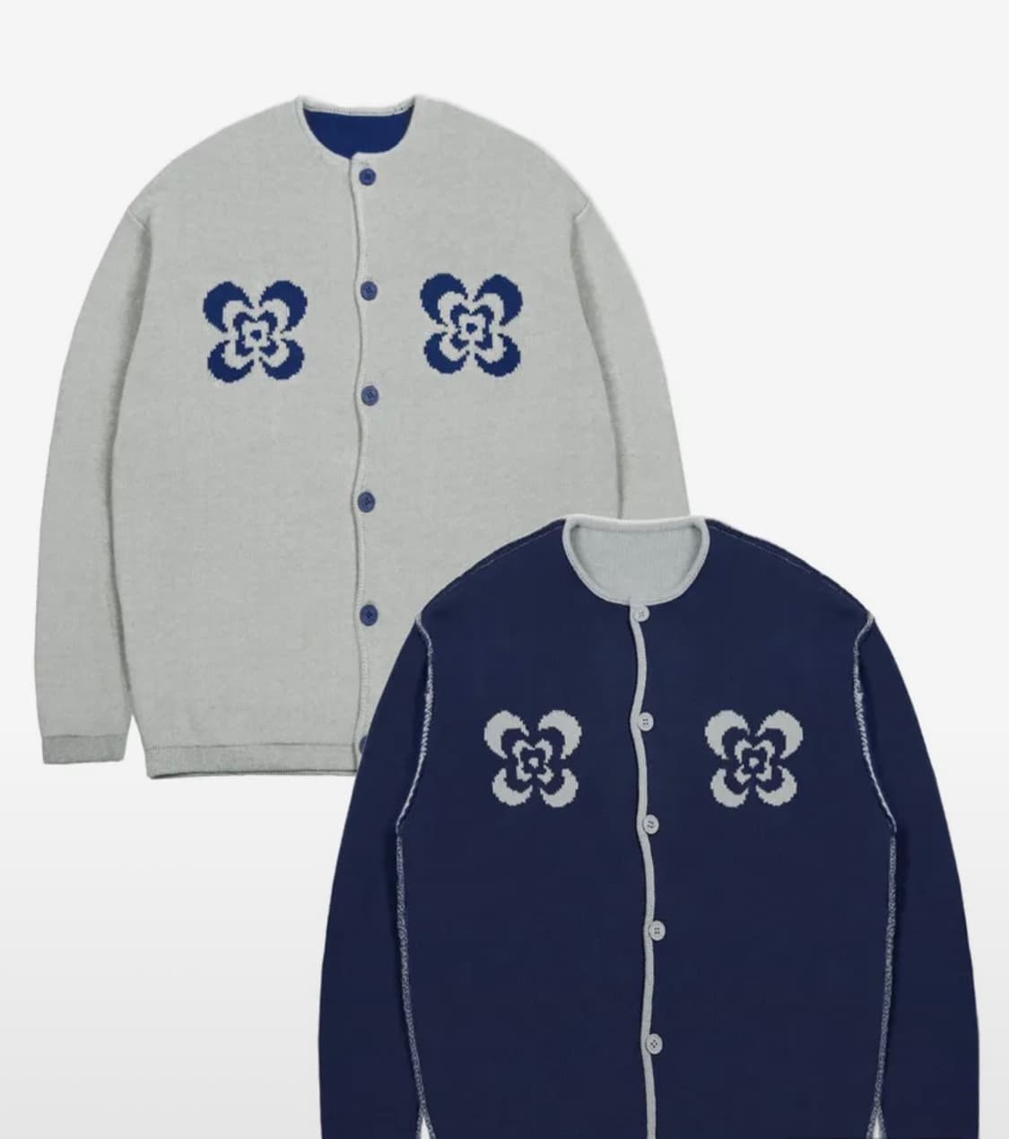 엑스톤즈 리버시블 플라워 가디건 상품이미지2