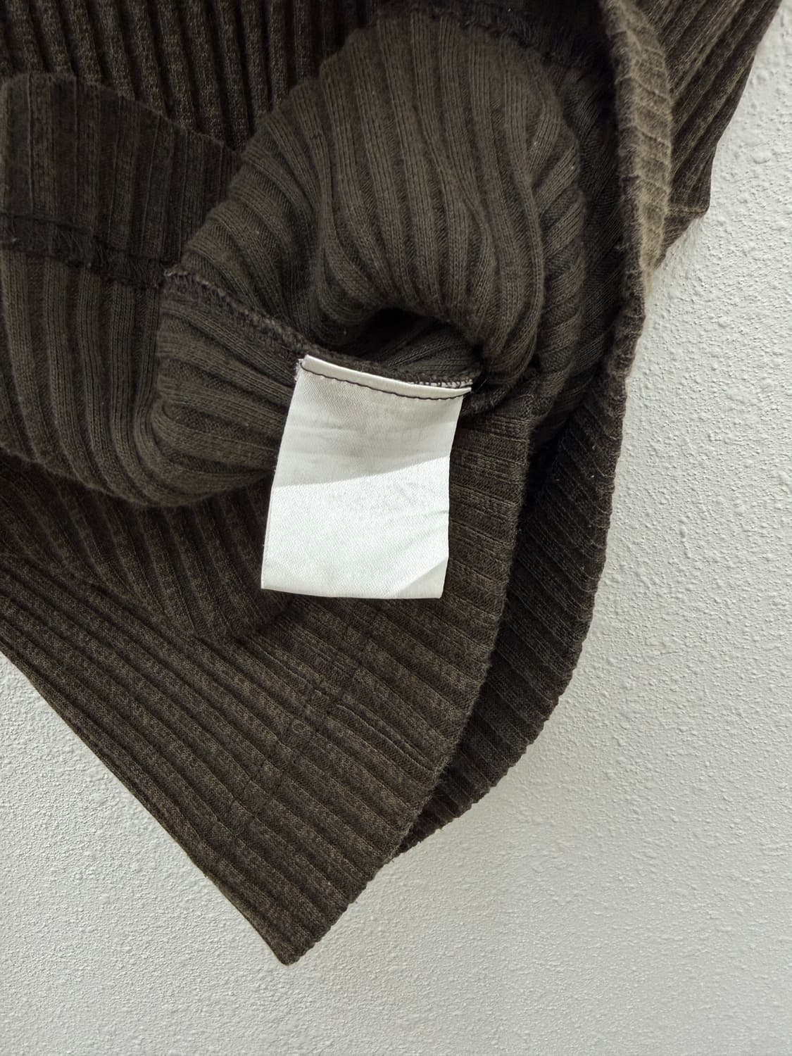 빈티지 COMME CA COLLECTION 카키 하프 단추 카라티 상품이미지4