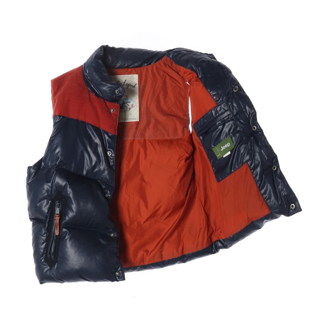 Jeep 아메리칸 레전드 배색 덕다운 패딩 조끼 XL 상품이미지2