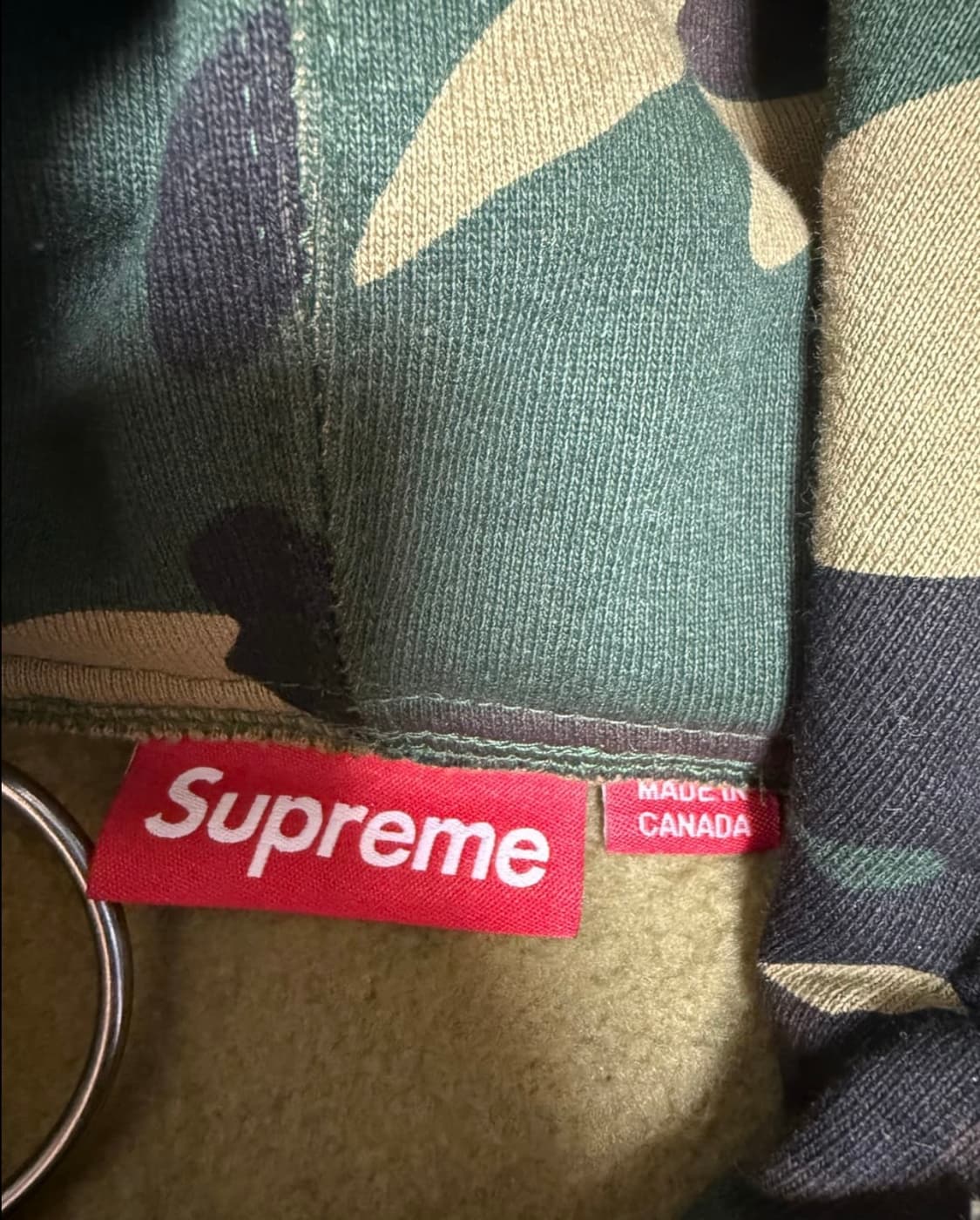 슈프림 컬리지에이트 아플리케 후드집업 M 카모 상품이미지2