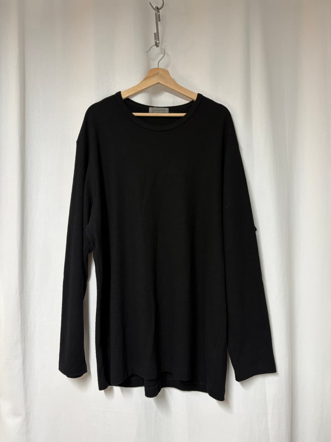 요지 야마모토 뿌르옴므 수퍼 120울 싱글 저지 롱슬리브 티셔츠 상품이미지1