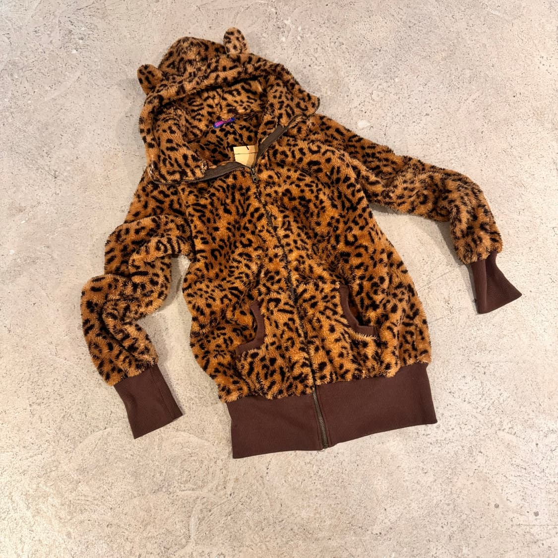 네코미미 레오파드 후드집업 상품이미지5